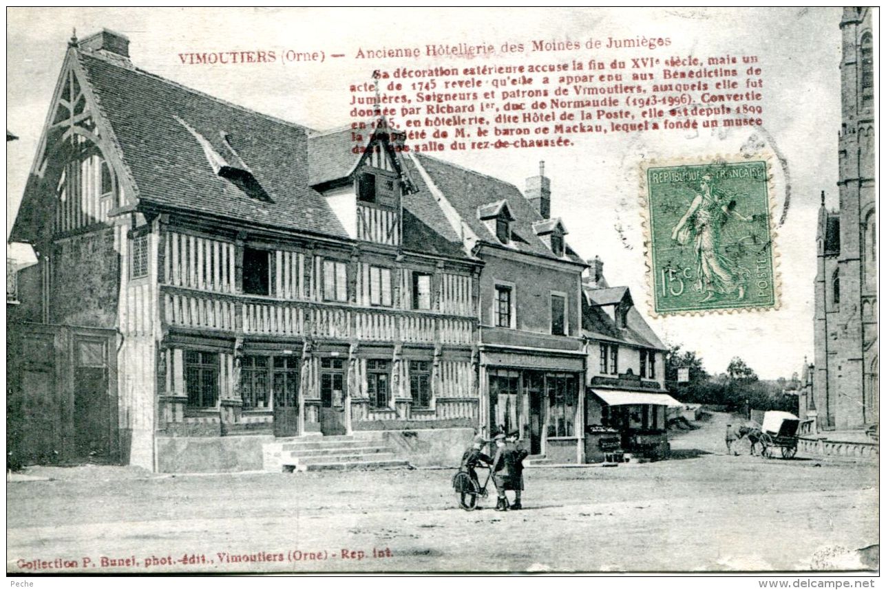 N°206 A -cpa Vimoutiers -ancienne Hôtellerie Des Moines De Jumièges- - Vimoutiers