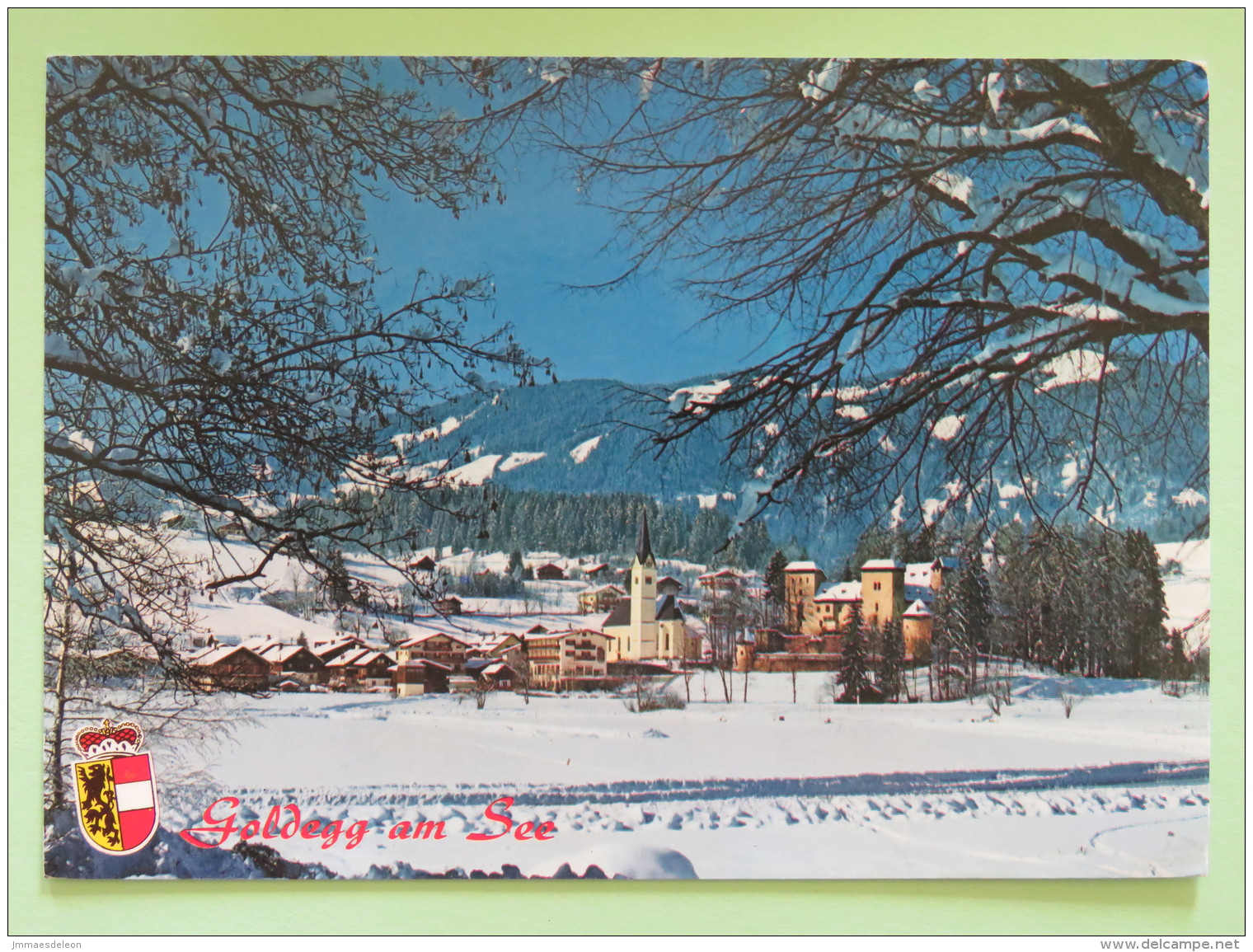 Austria 2003 Postcard ""Goldegg"" To Isle Of Man - Houses - Briefe U. Dokumente