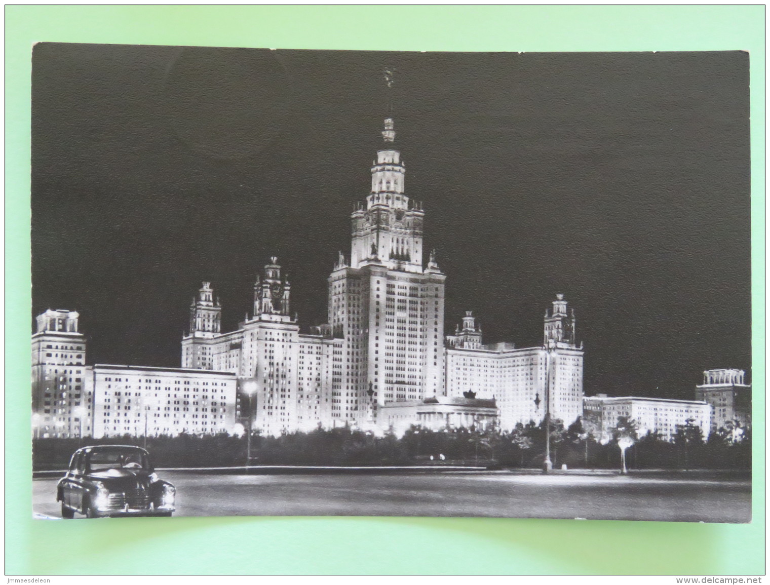 Russia (USSR) 1967 Postcard ""Moscow - Lomonosov University"" To Germany - Cartas & Documentos