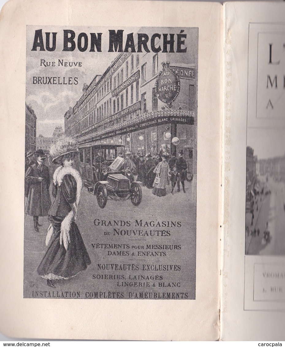 SOUVENIR HOTEL METROPOLE BRUXELLES EN 1900 :intérieur De L'hôtel,publicité Magasins Et "au Bon Marché" - Other & Unclassified