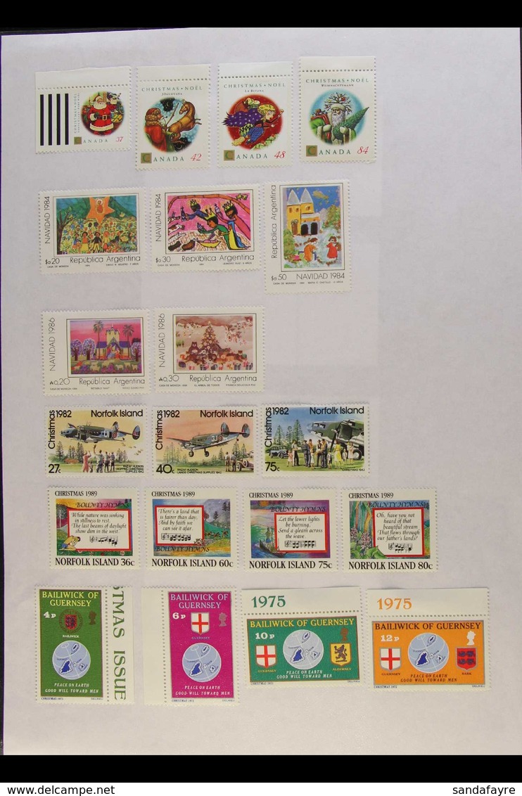 CHRISTMAS  Mostly 1970's-2000's World Mint & Used All Different Collection Of Stamps, Mini-sheets, Covers, Cards & Aerog - Non Classificati