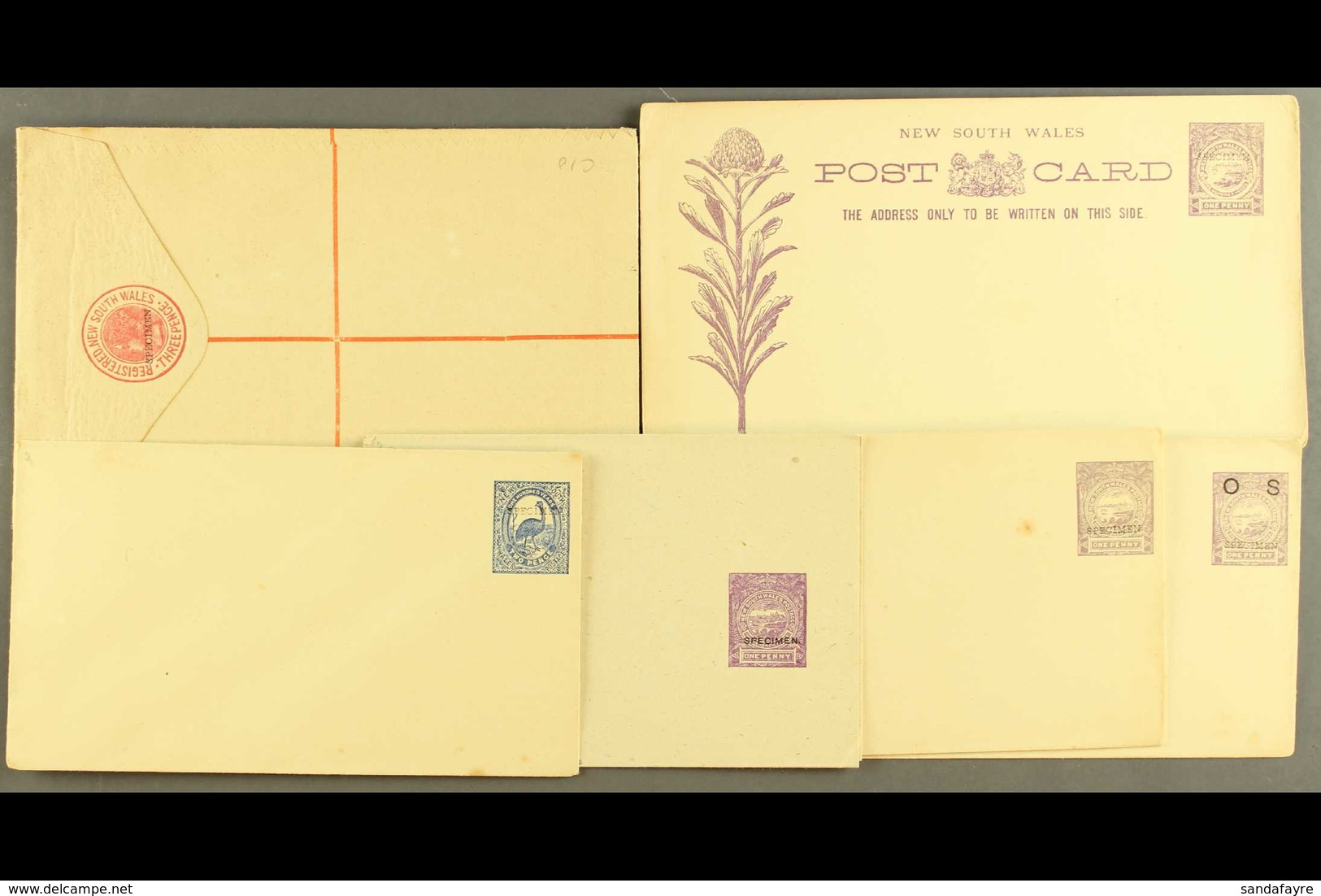 NEW SOUTH WALES  POSTAL STATIONERY 1888-1894 All Different Unused Group, All With "SPECIMEN" Overprints, 1888 1d Card, 1 - Altri & Non Classificati