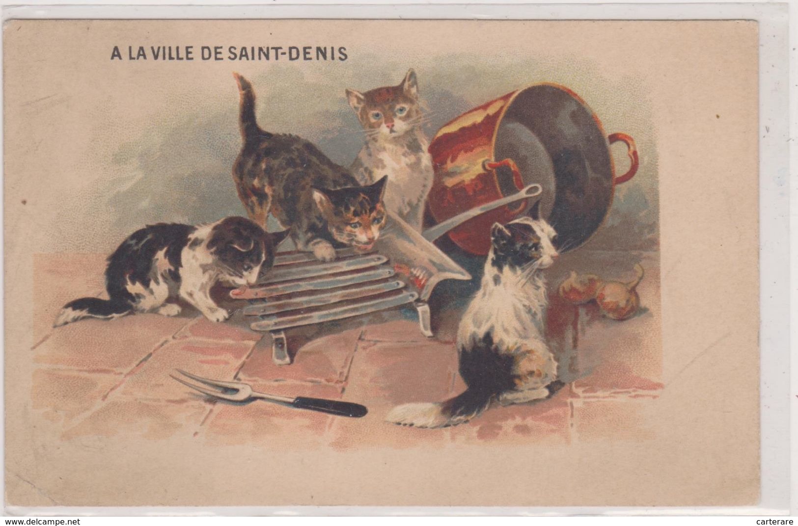 93,SEINE SAINT DENIS,1900,PARIS,RUE DE PARADIS,FOUBOURG SAINT DENIS,CHAT,CAT,GAMELLE,RUE - Cats