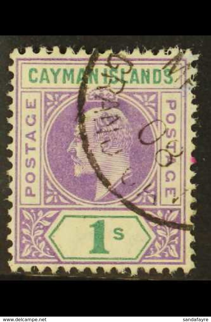 1907  1s Violet & Green, SG 15, Fine Cds Used For More Images, Please Visit Http://www.sandafayre.com/itemdetails.aspx?s - Cayman (Isole)