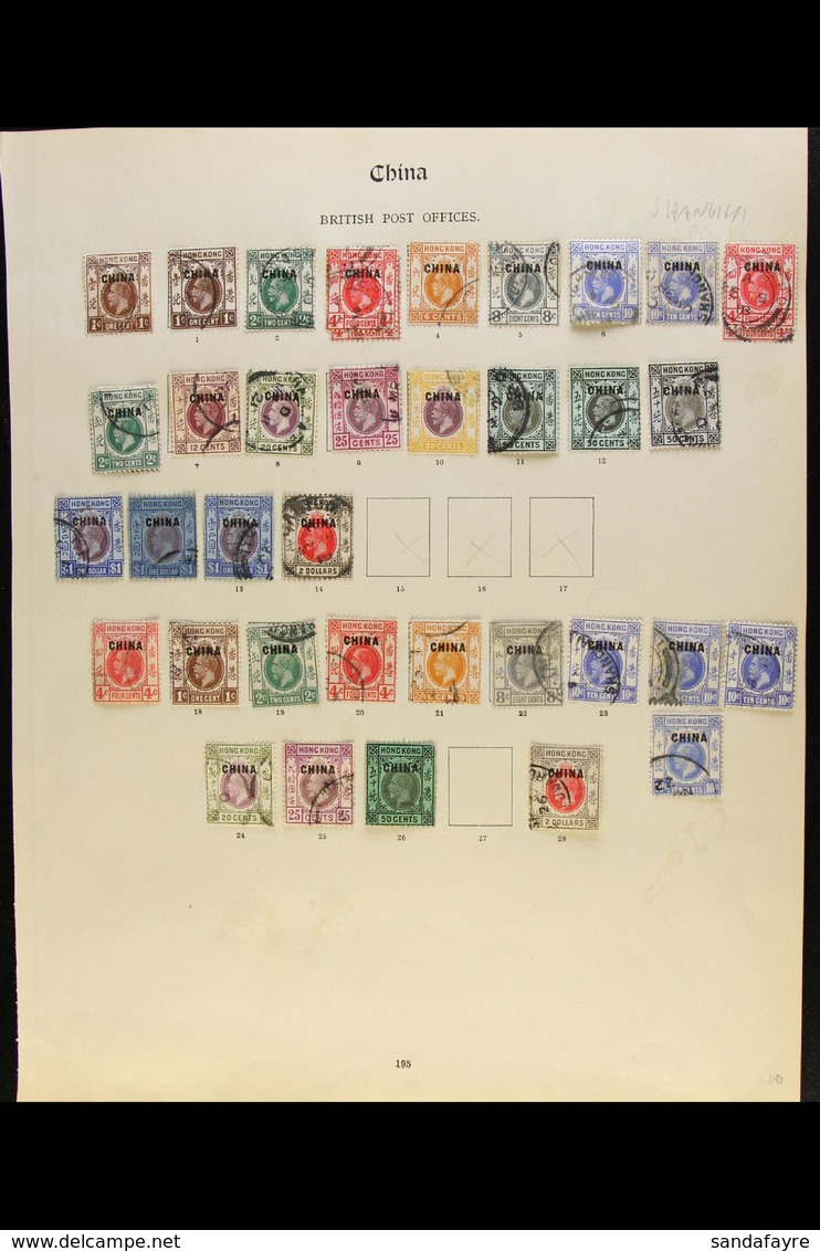 CHINA OVERPRINTS  1917-27 Useful Lot With Better Values, 1917-21 Wmk Mult Crown CA Complete Basic Values To $2, 1922-7 W - Other & Unclassified