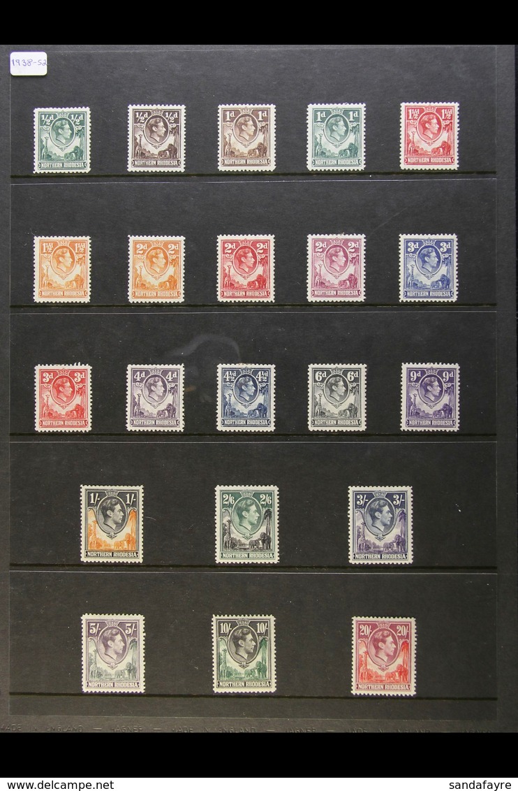 1938-52  KGVI Definitives Complete Set, SG 25/45, Very Fine Mint. (21 Stamps) For More Images, Please Visit Http://www.s - Rhodesia Del Nord (...-1963)