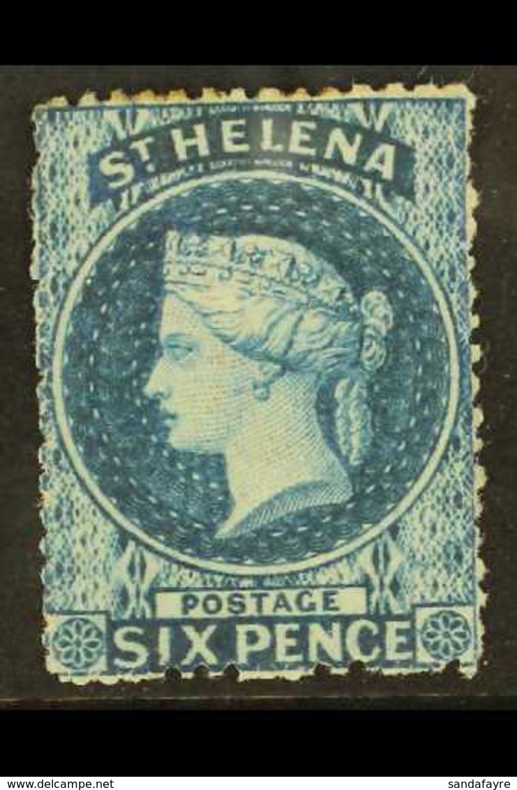 1861  6d Blue, Rough Perf 14-16, SG 2a, Mint, Some Toning To The Tips Of Perfs At Top, But Otherwise Fine With Original  - Isola Di Sant'Elena