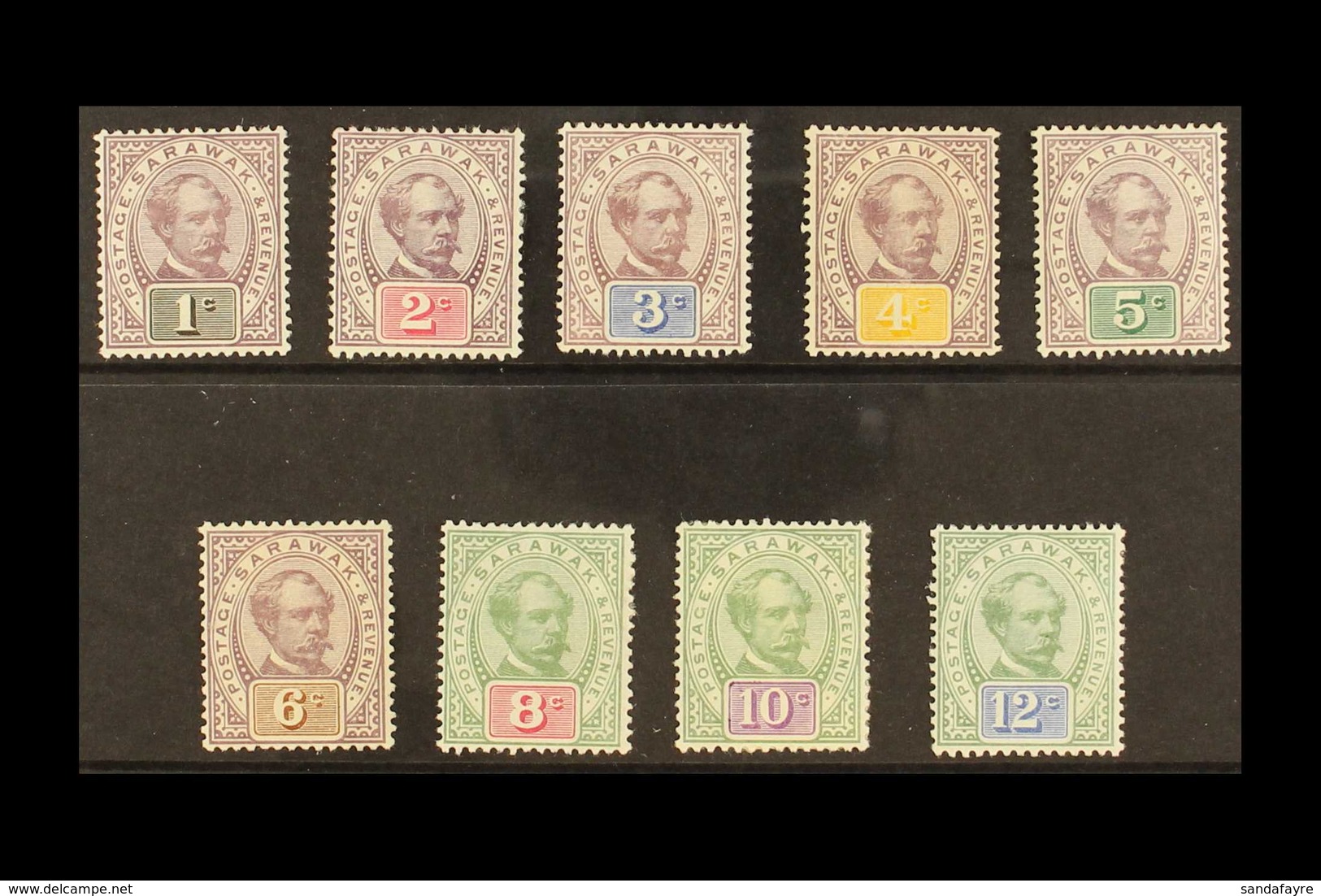 1888-97  Sir Charles Brooke Definitive Set Complete To 12c, SG 8/16, Mint, Mostly Fine To Very Fine With Lovely Fresh Co - Sarawak (...-1963)