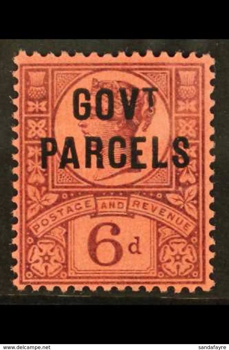 OFFICIAL  GOVERNMENT PARCELS 1887-90 6d Purple On Rose "GOVT. PARCELS" Overprint, SG O66, Fine Mint, Very Fresh. For Mor - Altri & Non Classificati