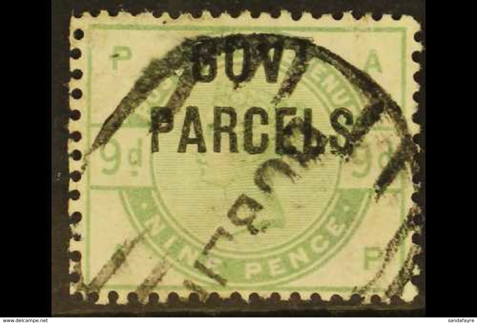 OFFICIALS  GOVT PARCELS. 1883-86 9d Dull Green, SG O63, Good Used. Cat £1200 (1 Stamp) For More Images, Please Visit Htt - Altri & Non Classificati