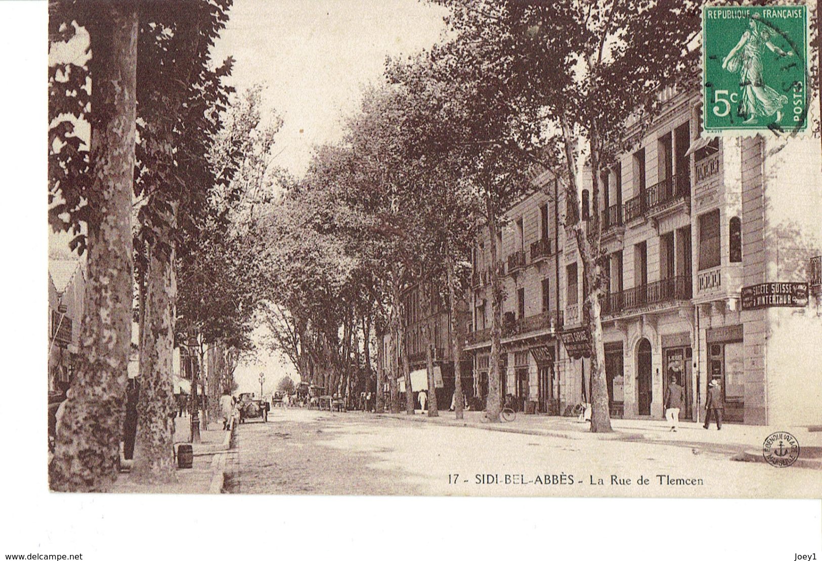 Cpa Sidi Bel Abbès Rue De Tlemcen - Sidi-bel-Abbès