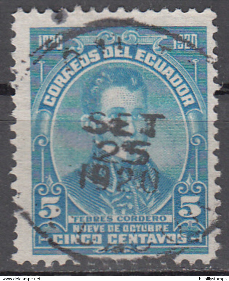 ECUADOR   SCOTT NO. 227    USED   YEAR  1920 - Equateur