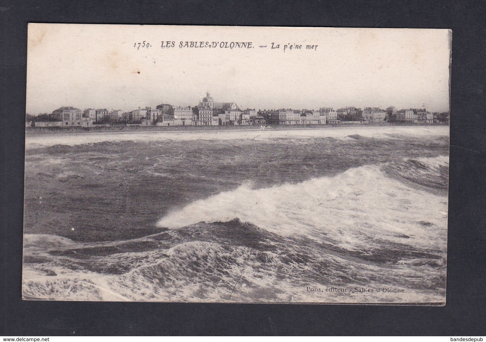 Les Sables D' Olonne Cachet Militaire Centre Instruction De Mitrailleurs Cad 1919 Au Centre Sur CPA - Cachets Militaires A Partir De 1900 (hors Guerres)