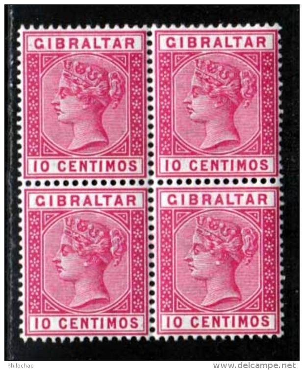 Gibraltar 1889 Yvert 23 ** TB Bloc De Quatre - Gibraltar