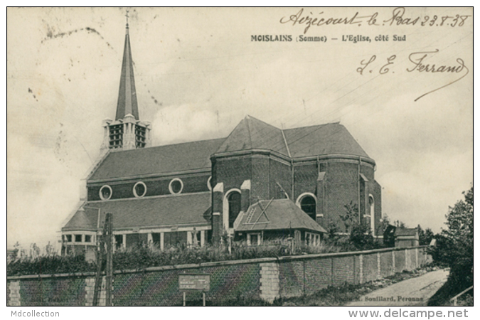 80 MOISLAINS / L'Eglise Côté Sud / - Moislains