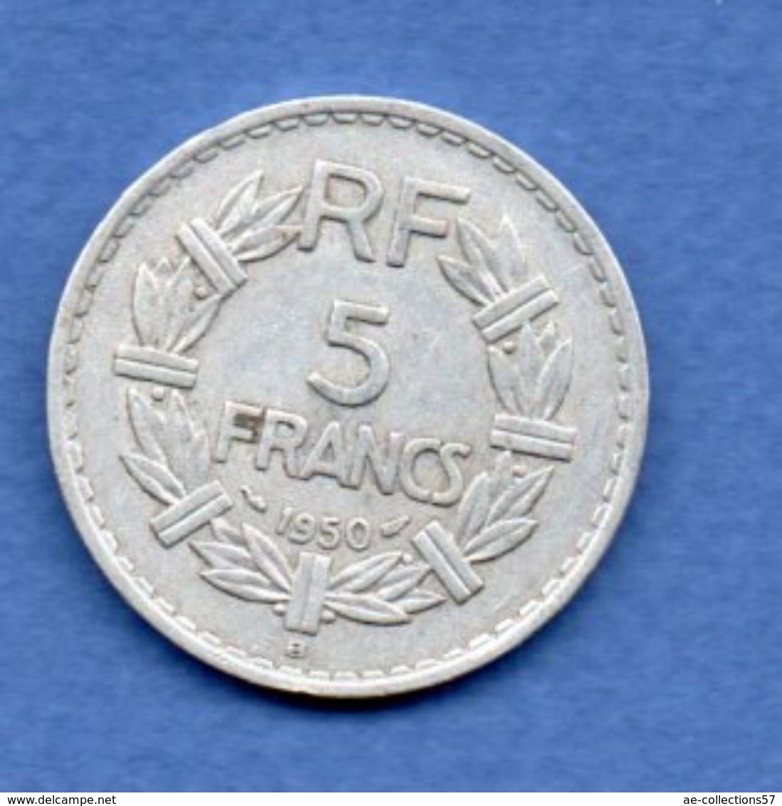 5 Francs 1950 B   -   état  TTB - Autres & Non Classés