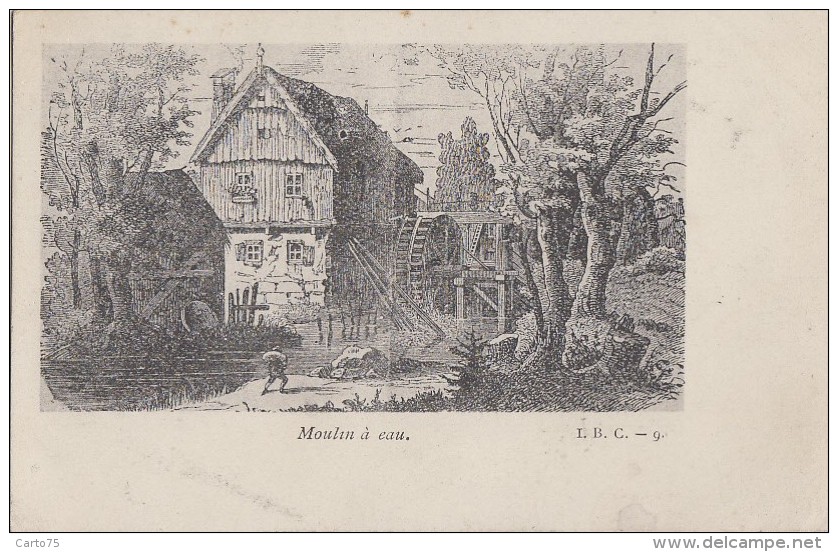 Architecture - Moulin à Eau - Roue - Illustration - Wassermühlen