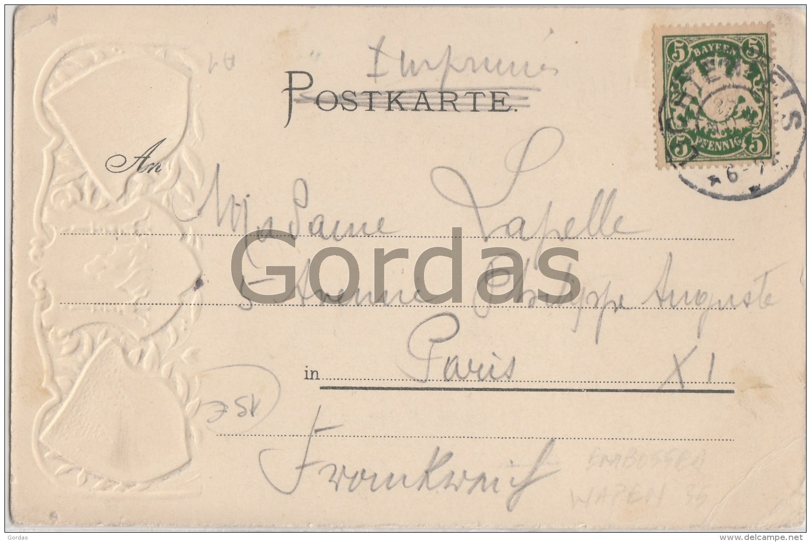 Germany - Gruss Aus Mainthale - Vierzehnheiligen - Wapen - Embossed Postcard - Maintal