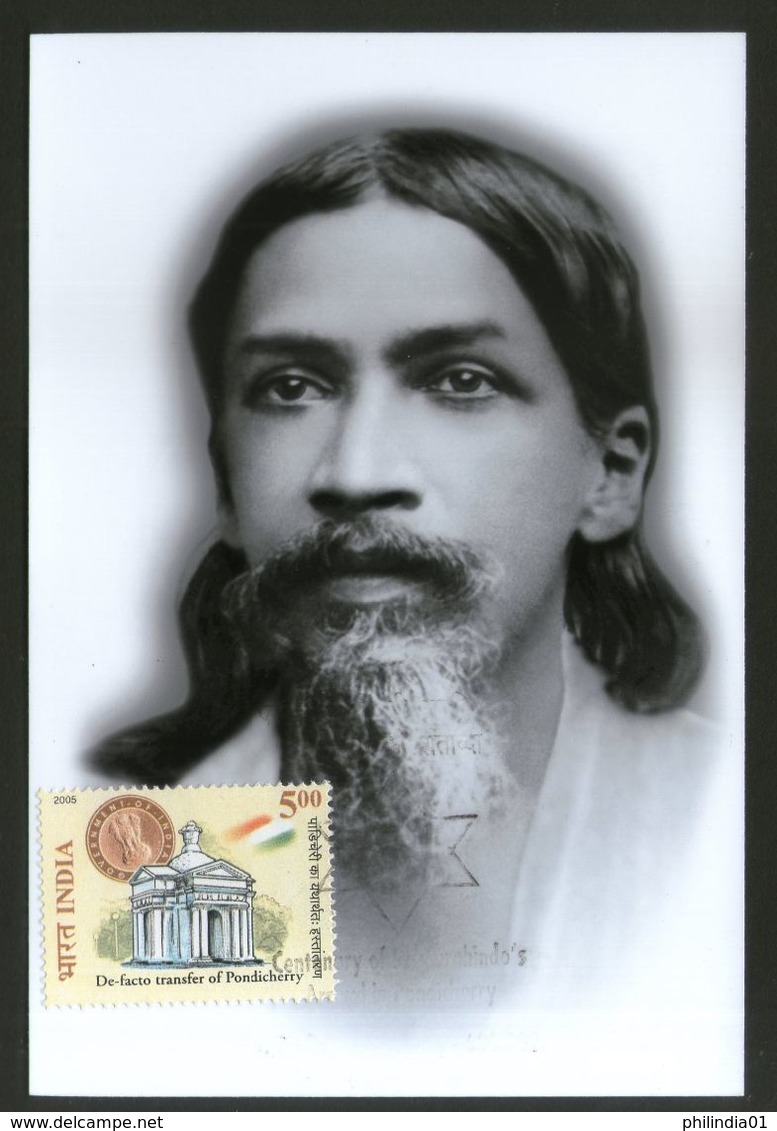 India 2010 Sri Aurobindo Arrival In Pondicherry Religion Max Card # 12767 Inde Indien - Other & Unclassified