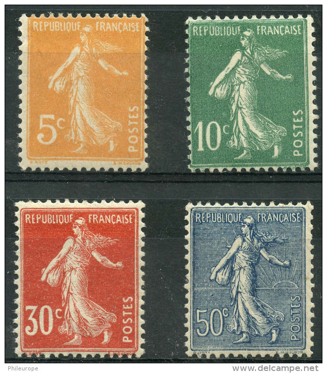 France (1921) N 158 à 161 * (charniere) - Neufs