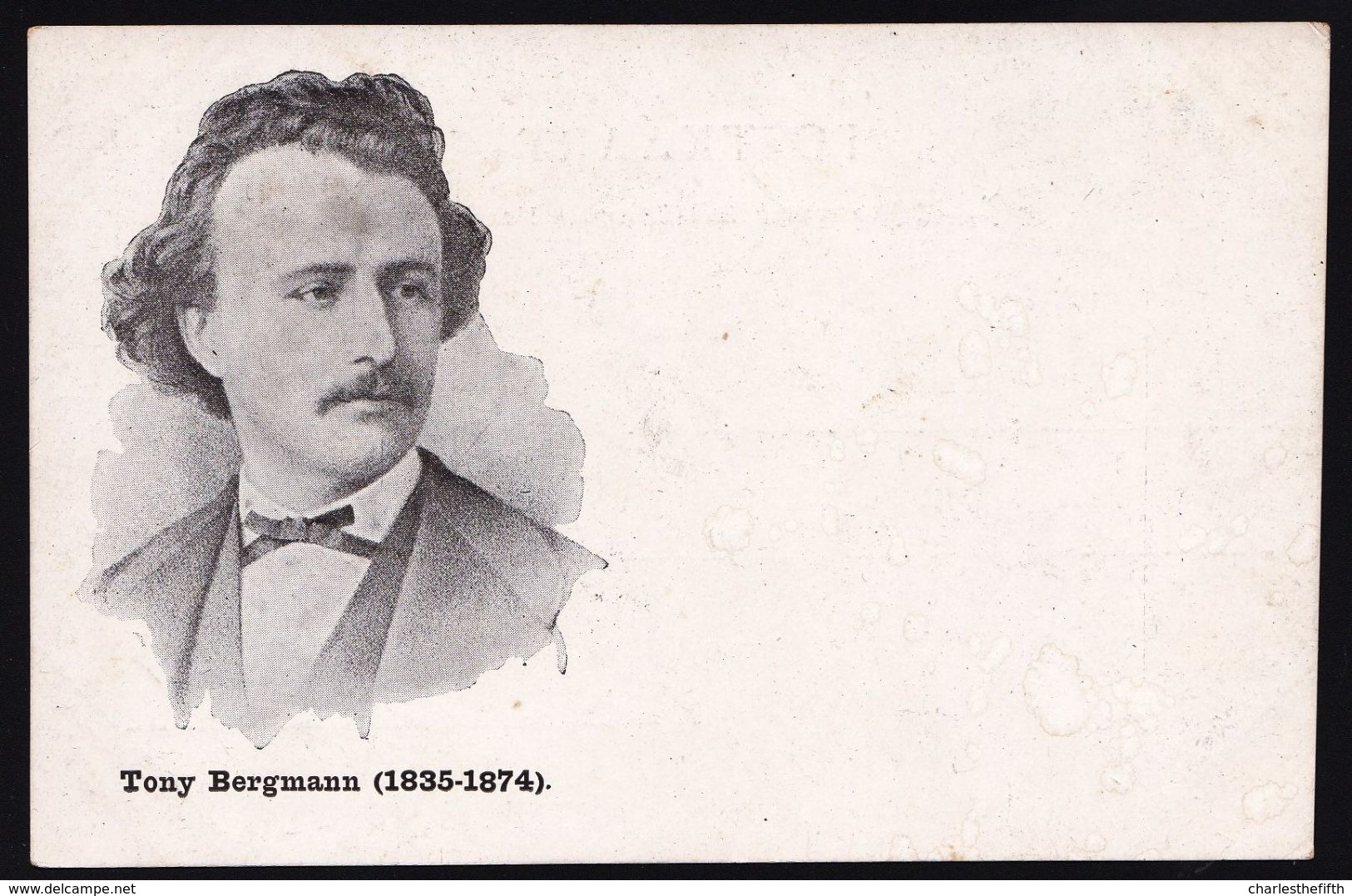 LIER - * TONY BERGMANN * SCHRIJVER - ECRIVAIN ( 1835-1874) - Ecrivains