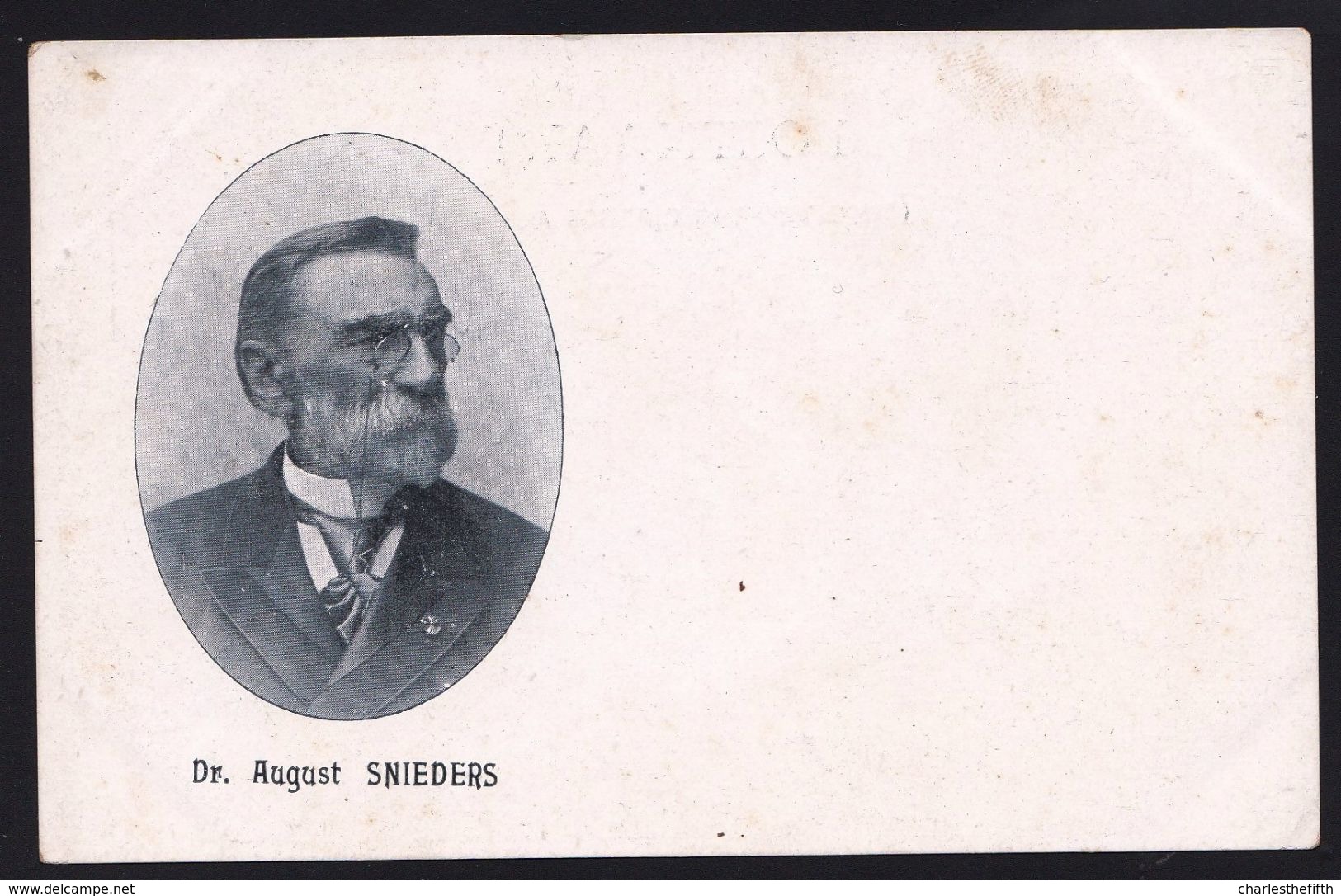 AUGUST SNIEDERS * SCHRIJVER - ECRIVAIN ( 1825-1904) BLADEL - BORGERHOUT - VLAAMSE ZAAK - Zeldzaam - Ecrivains