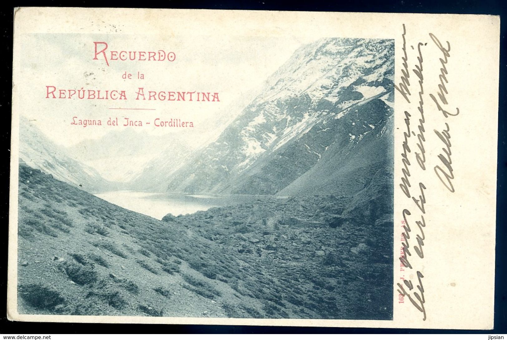 Cpa Argentine Recuerdo De La Republica Argentina Laguna Del Inca Cordillera MARS18-14 - Argentine
