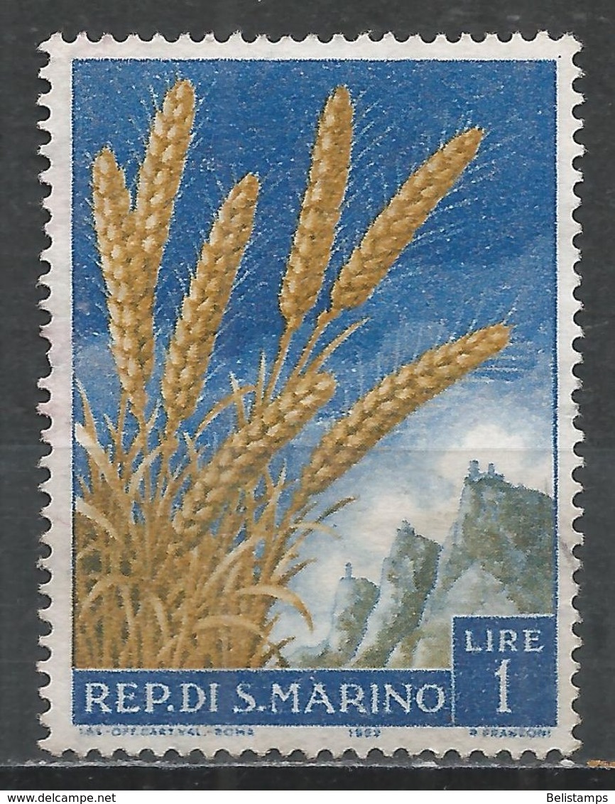 San Marino 1958. Scott #416 (M) Wheat - Ongebruikt