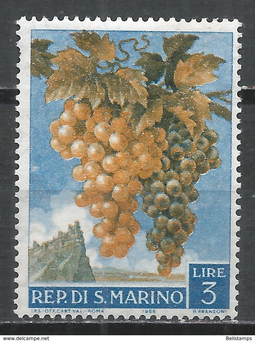 San Marino 1958. Scott #418 (MH) Grapes - Neufs