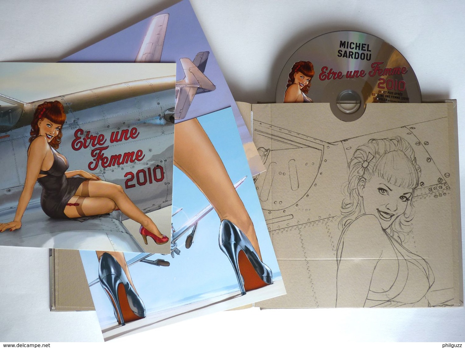 LIVRE CD COLLECTOR édition Limité ETRE UNE FEMME Michel SARDOU - HUGAULT 2010 AVEC 3 XL ET UN CD - Records