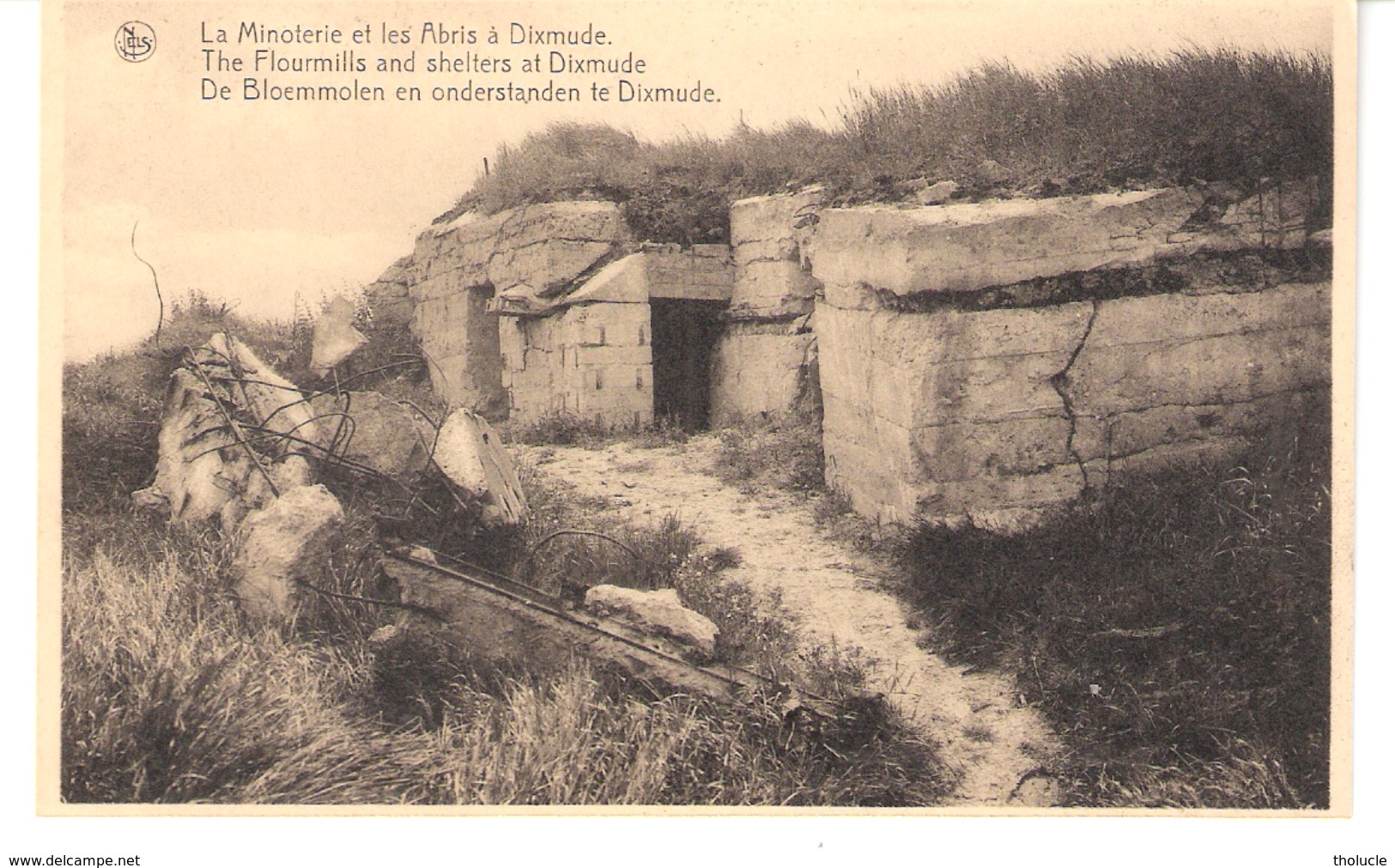 Militaria-Guerre1914-1918-Diksmuide-Dixmude-Ijzer-Yser-De Bloemmolen En Onderstanden-La Minoterie Et Les Abris - Guerre 1914-18