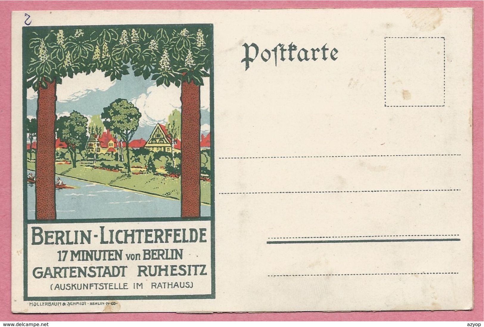 Carte Fantaisie Timbres Collés - Stamps - Briefmarken - J. LAZARUS - Au Dos BERLIN LICHTERFELDE - 3 Scans - Altri & Non Classificati