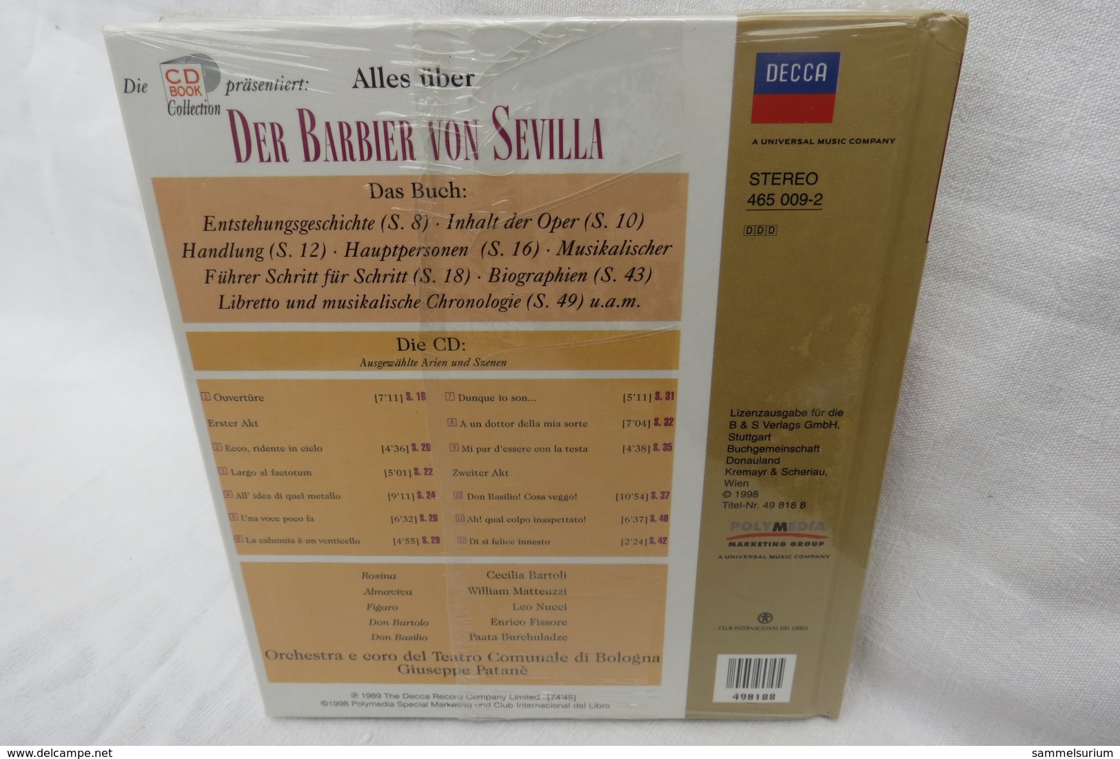 CD "Der Barbier Von Sevilla/Gioacchino Rossini" Mit Buch Aus Der CD Book Collection (ungeöffnet, Original Eingeschweißt) - Oper & Operette