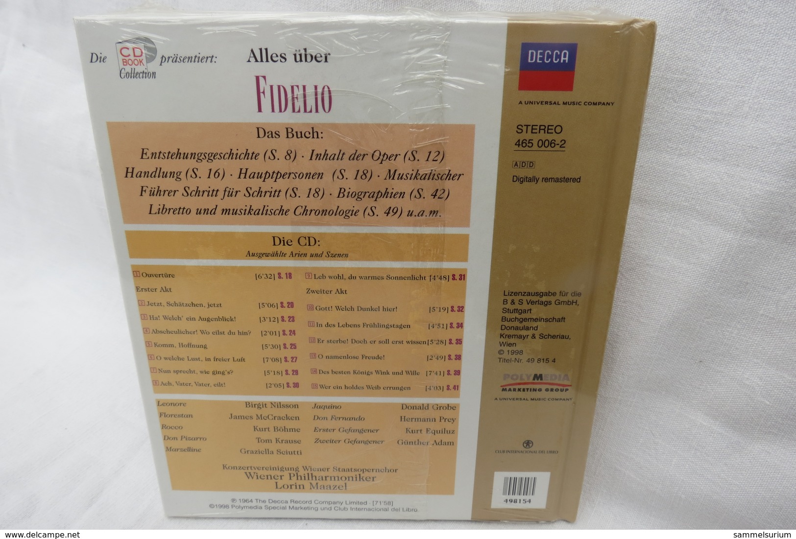 CD "FIDELIO / Ludwig Van Beethoven" Mit Buch Aus Der CD Book Collection (ungeöffnet, Original Eingeschweißt) - Opere