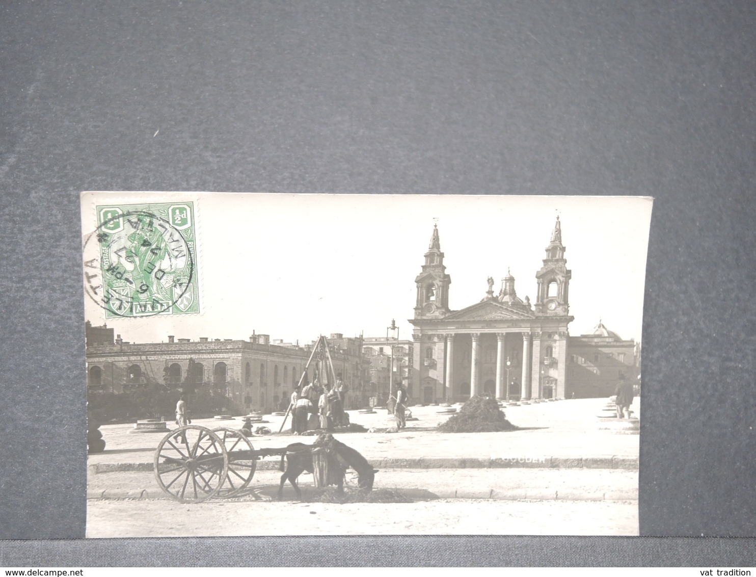 MALTE - Carte Postale Photo En 1924 , Attelage D’âne - L 15793 - Malte