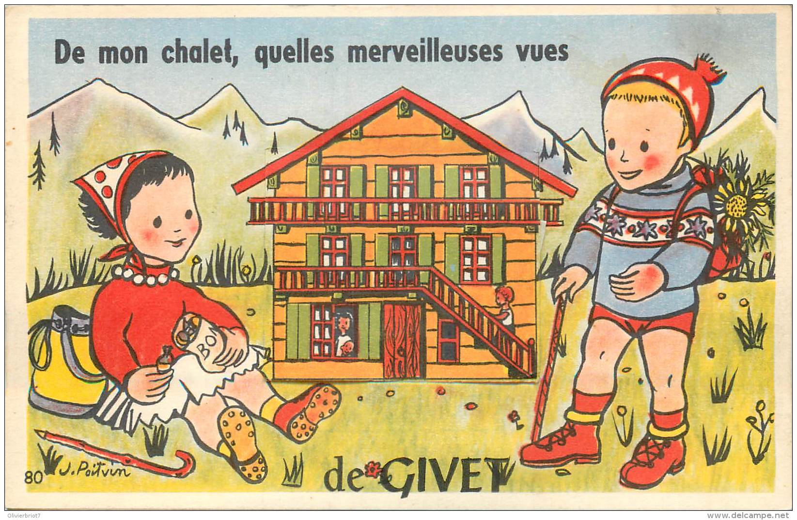 France - 08 - Carte à Système - Givet - De Mon Chalet , Quelles Merveilleuses Vues De Givet - Givet