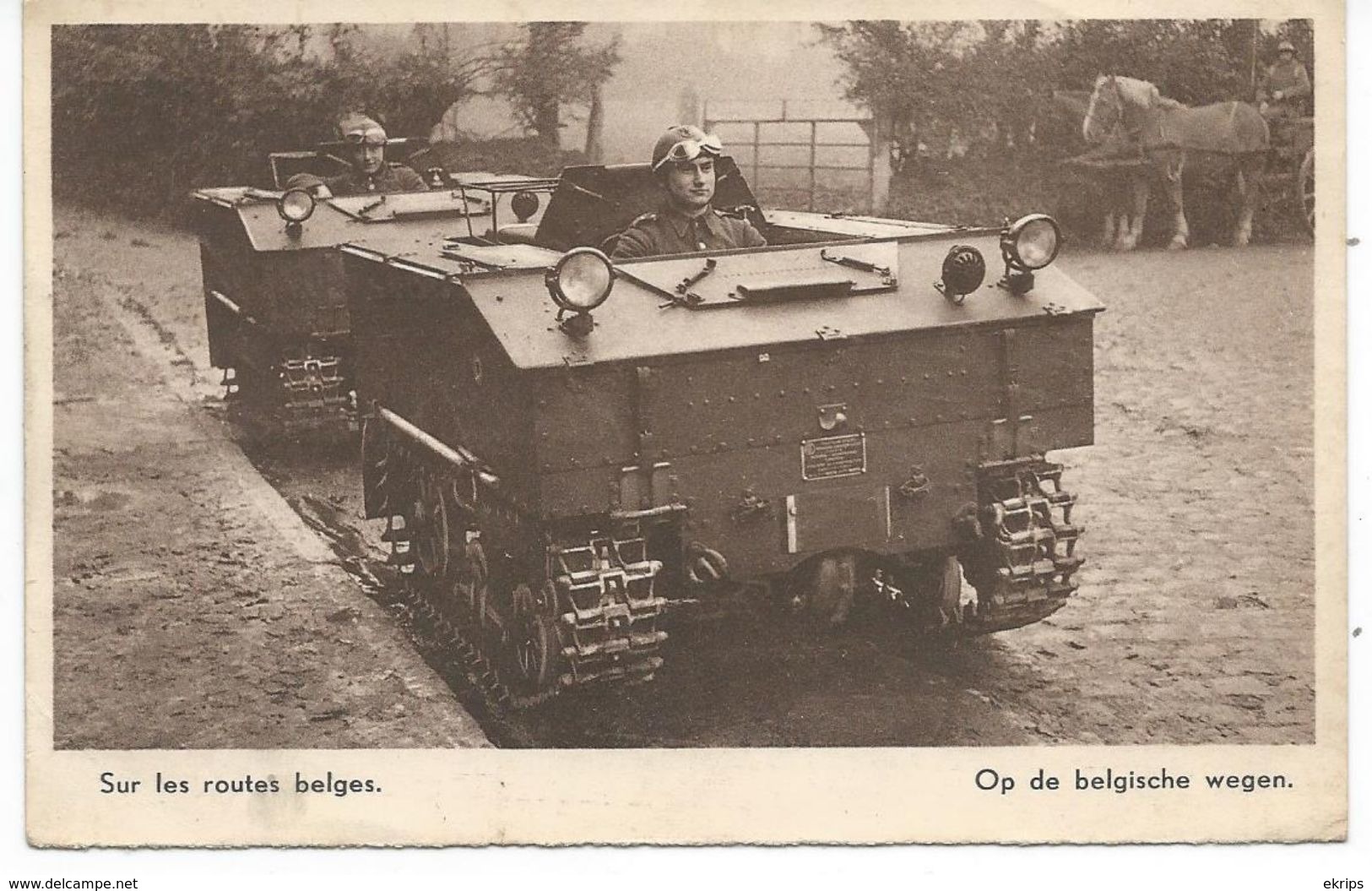 Sur Les Routes Belges. (militaire) - Collections & Lots