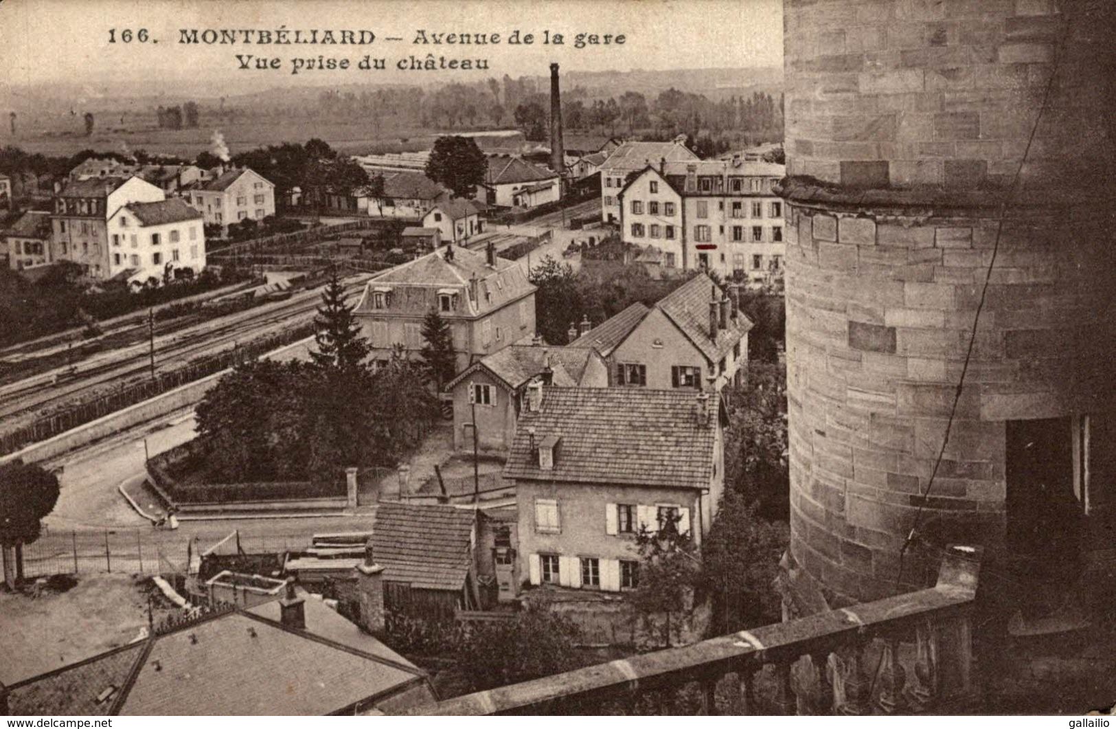 MONTBELIARD AVENUE DE LA GARE VUE PRISE DU CHATEAU - Montbéliard