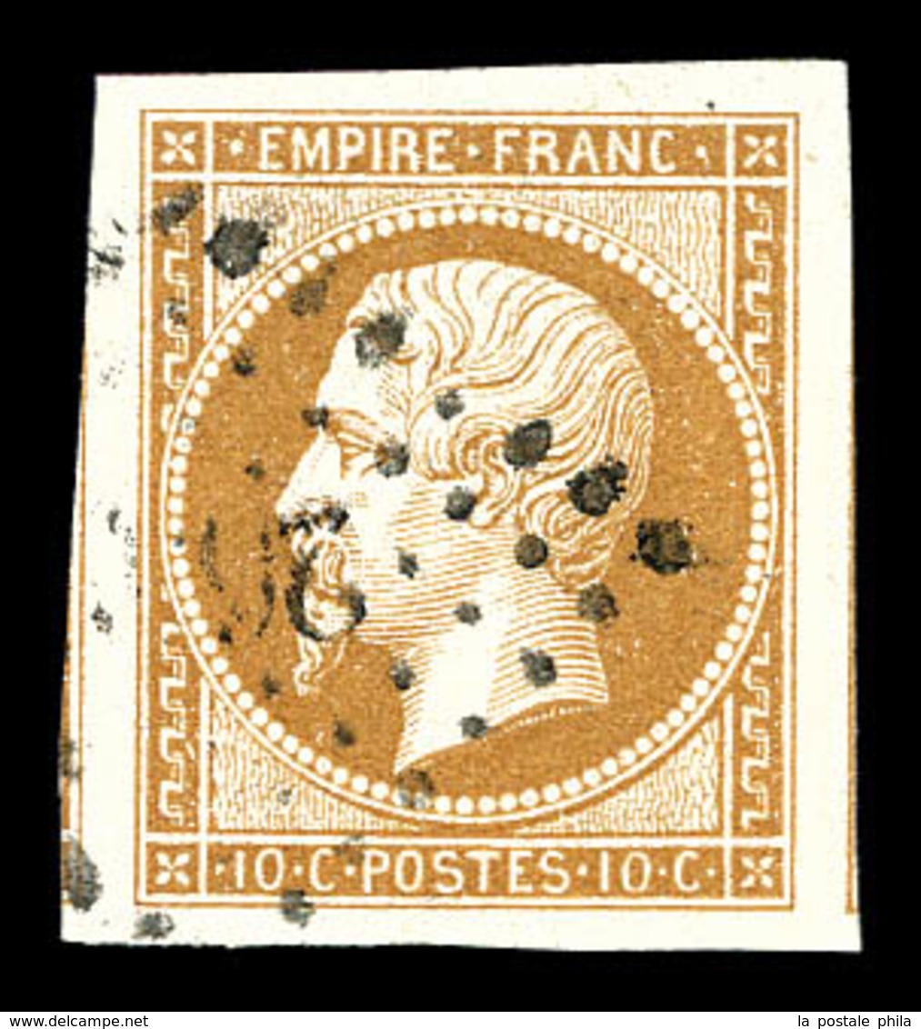 O N°13B, 10c Bistre Type II, Grandes Marges Avec Voisins, Pièce Choisie. SUP   Qualité: O - 1853-1860 Napoléon III