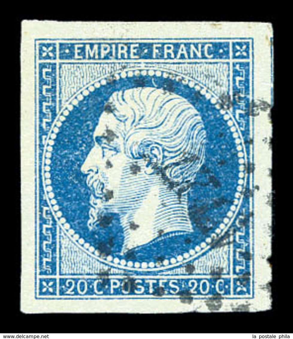 O N°14Ad, 20c Bleu Sur Vert Type I, Belles Marges. TTB (signé Brun)   Qualité: O - 1853-1860 Napoleon III