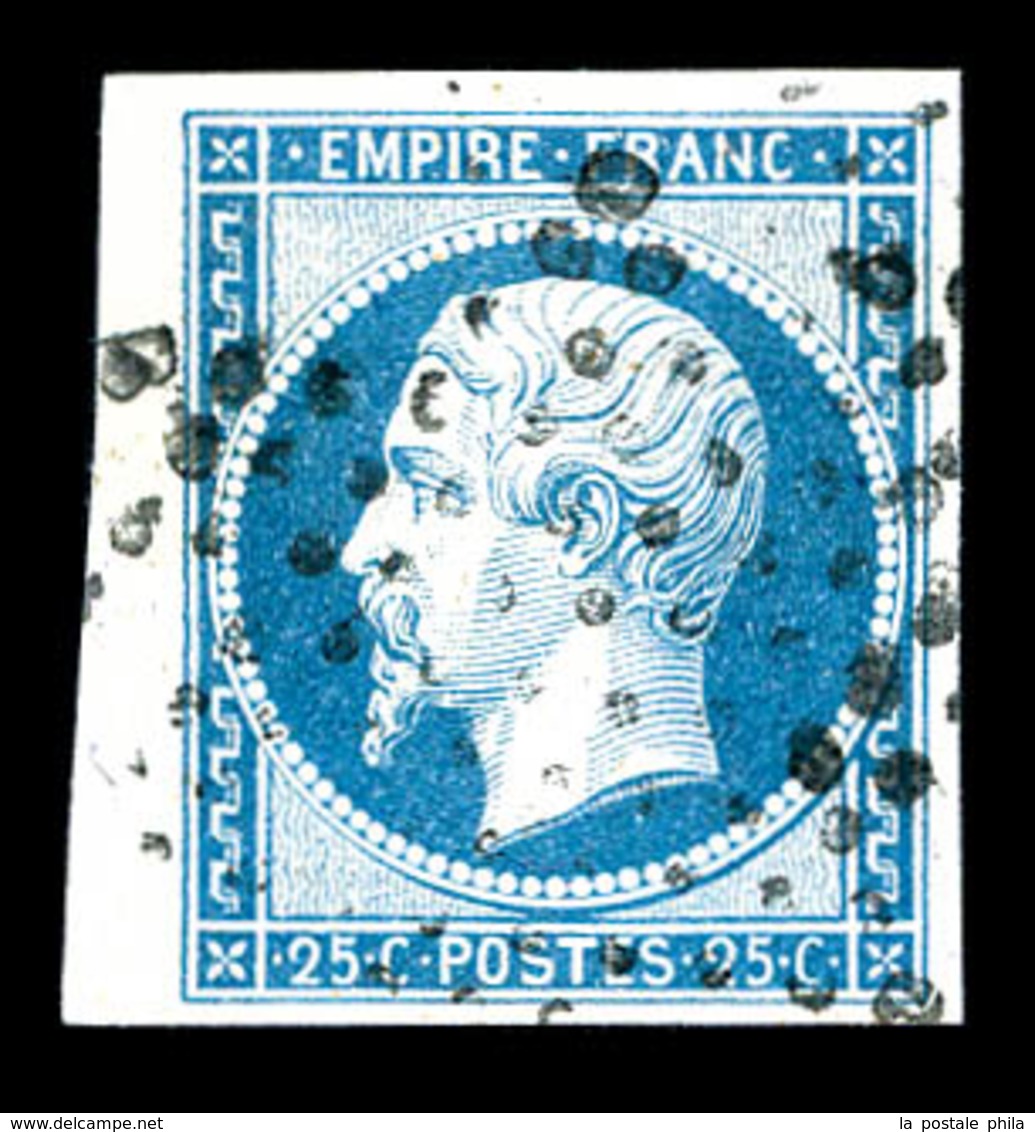 O N°15, 25c Bleu Obl étoile, Bdf. SUP (signé Scheller/certificat)   Qualité: O   Cote: 290 Euros - 1853-1860 Napoleon III
