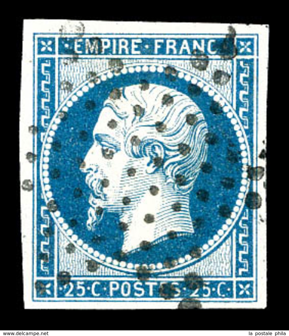 O N°15, 25c Bleu Obl étoile Légère. TTB   Qualité: O   Cote: 285 Euros - 1853-1860 Napoleone III