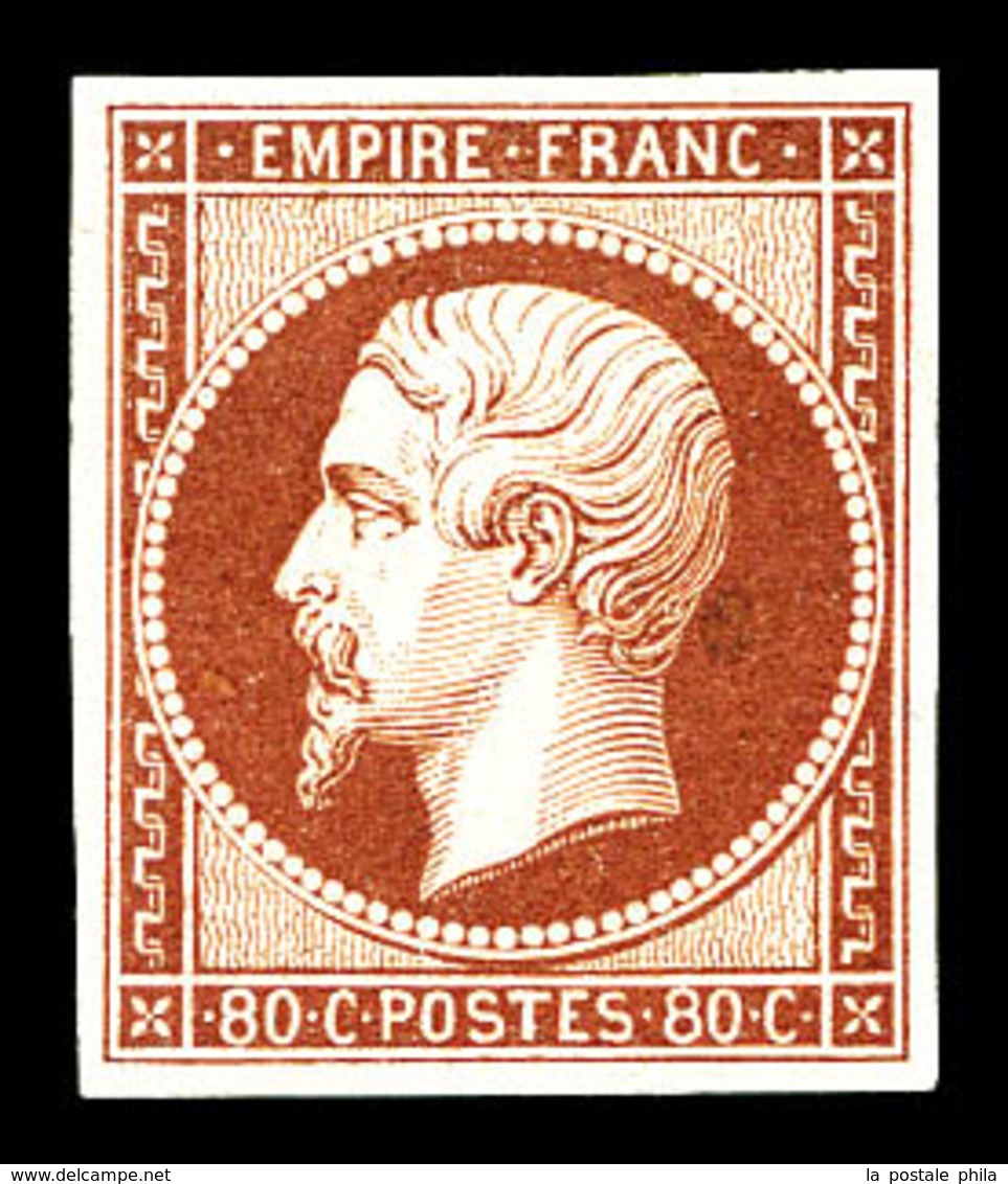 (*) N°17Ae, 80c Empire, Tirage Des Arts Et Métiers, Tirage 300 Exemplaires. SUPERBE (certificat)   Qualité: (*)   Cote:  - 1853-1860 Napoleone III