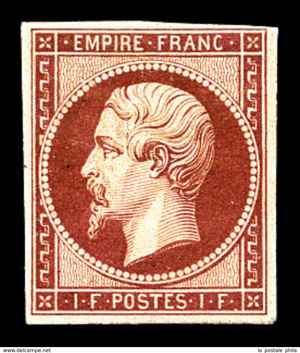 * N°18d, 1F Carmin, Impression De 1862, TB (certificat)   Qualité: *   Cote: 2400 Euros - 1853-1860 Napoléon III