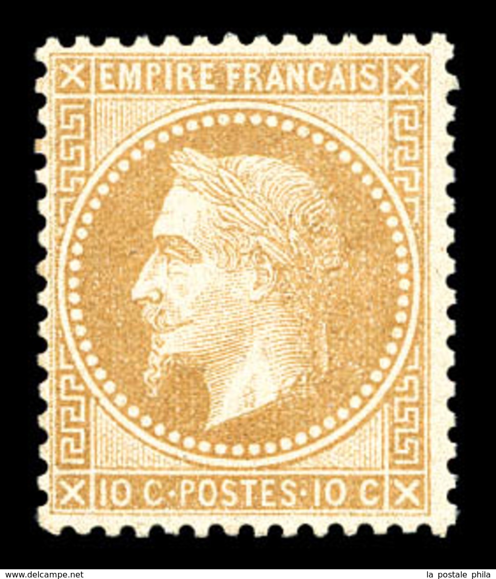 ** N°28B, 10c Bistre Type II, Fraîcheur Postale. SUP (certificat)   Qualité: ** - 1863-1870 Napoleon III With Laurels