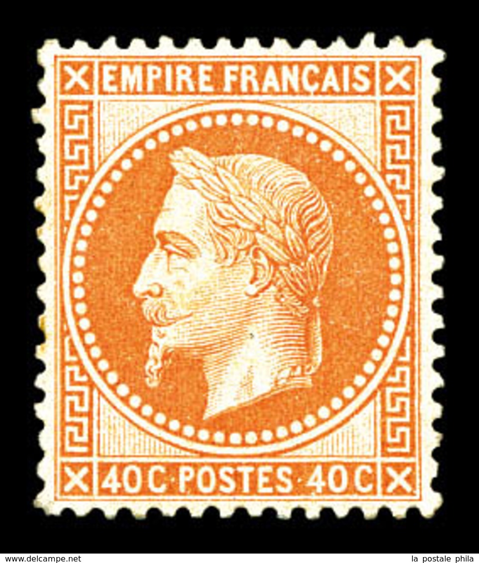 * N°31, 40c Orange, Très Bon Centrage, Frais. TTB (certificats)   Qualité: *   Cote: 1750 Euros - 1863-1870 Napoleon III With Laurels