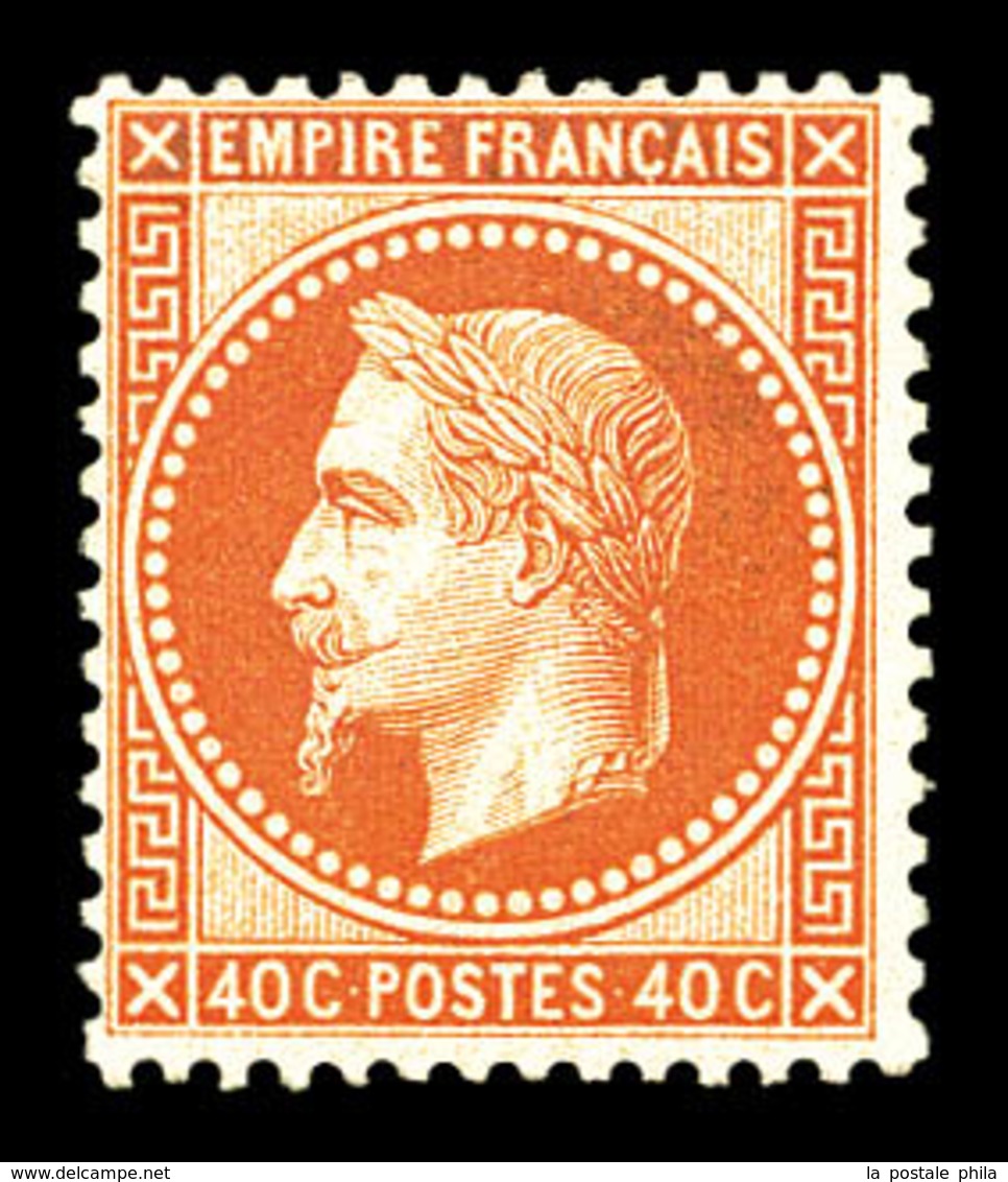 * N°31, 40c Orange. TTB (signé Brun/certificat)   Qualité: *   Cote: 1750 Euros - 1863-1870 Napoleone III Con Gli Allori