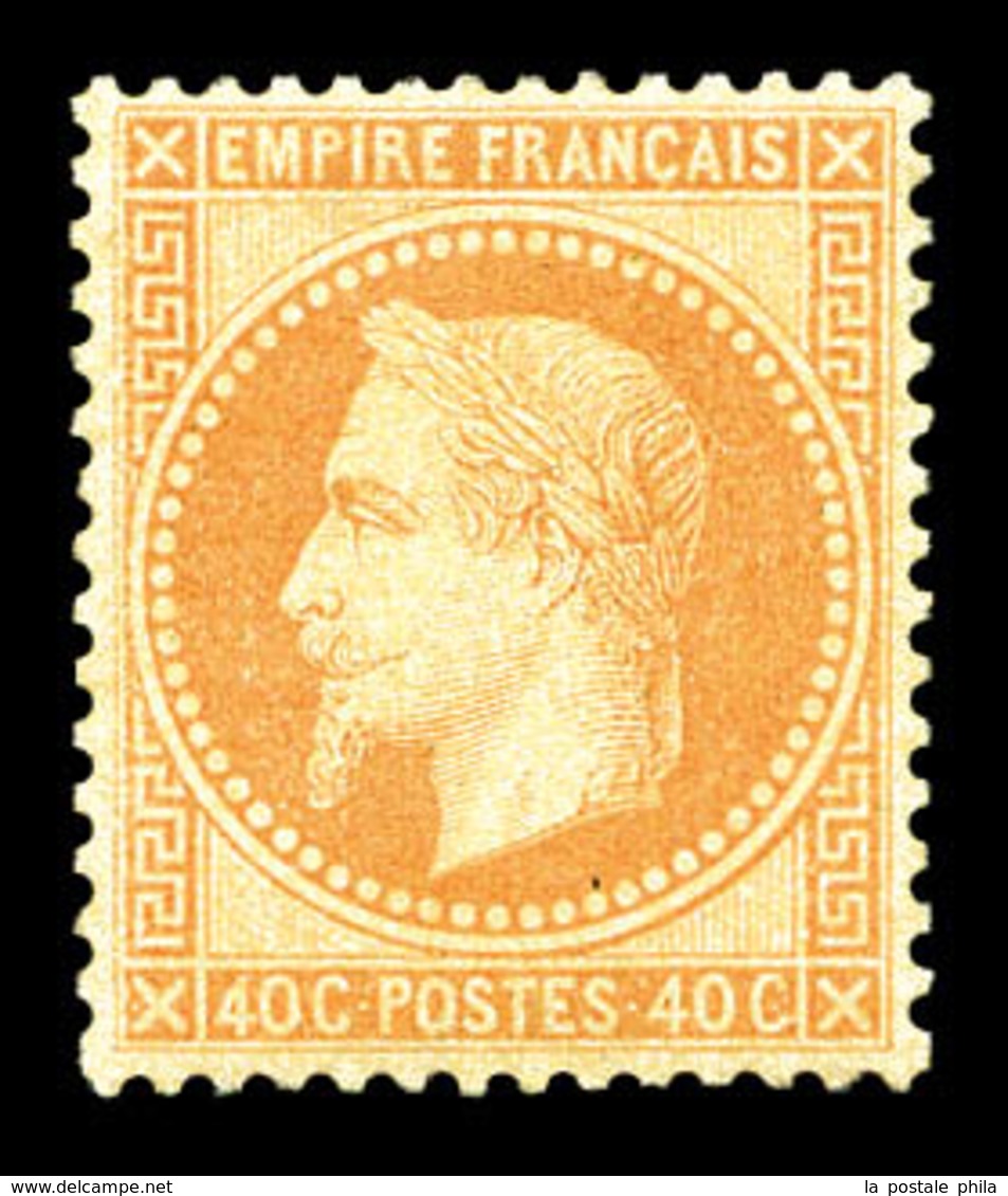 * N°31, 40c Orangeclair, Très Bon Centrage. SUP (signé Calves/certificat)   Qualité: *   Cote: 1750 Euros - 1863-1870 Napoleon III With Laurels