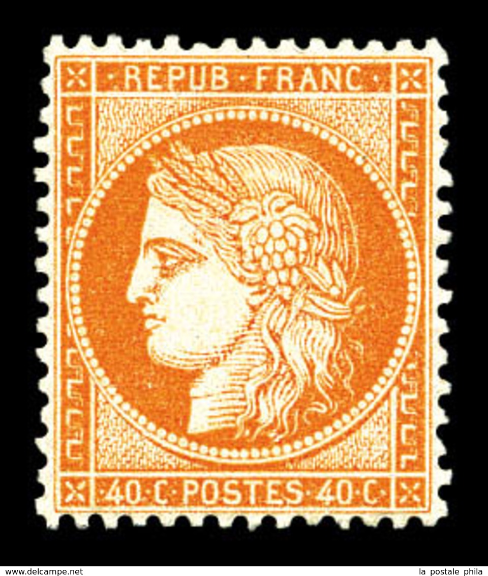 * N°38, 40c Orange, Frais. TB (certificat)   Qualité: *   Cote: 725 Euros - 1870 Siège De Paris