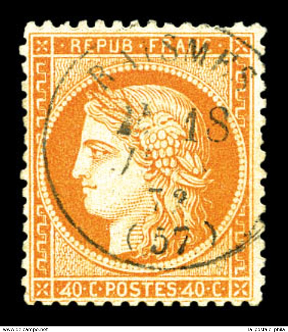 O N°38d, 40c Orange, '4' Retouché. TB   Qualité: O   Cote: 200 Euros - 1870 Belagerung Von Paris